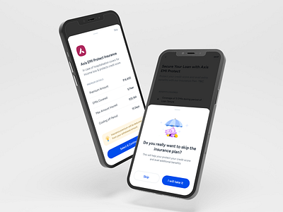 ZIP EMI: Insurance cross sell cross sell indian app insurance interaction design lending loan mobikwik product design ui zip emi
