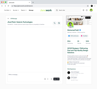 Janwork : Empowering Freelancers with a Seamless UI Experience dashboard freelancer saas webdesign