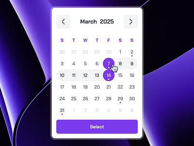 turing UI Kit: AI Smart Healthcare App | Calendar Date Picker UI ai health asissstant ai health companion ai healthcare app ai wellness app calendar calendar design calendar layout calendar ui clean date date picker date picker ui date ui figma ui kit healthcare ui kit minimal modern purple virtual care virtual health