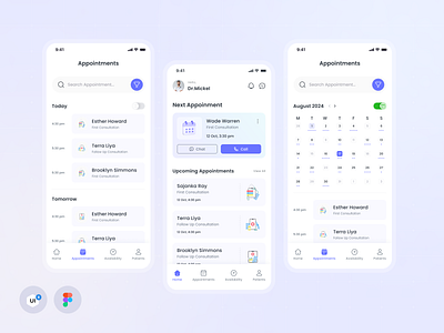 Healthcare App Design app design appointments booking app clean design design doctor doctor app health healthcare app medical app online service onlineappointments patient physical trainer product design ui ui design ui kit uiuxdesign