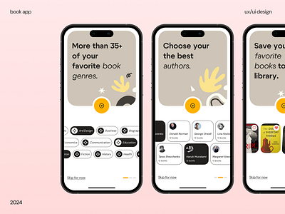 Book Reader - Mobile UI Concept book branding light theme mobile mobile app read ui ux