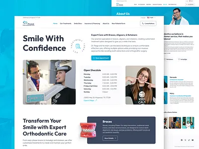 Orthodontics Clinic Webiste Design company profile design redesign ui ui design uiux design website design