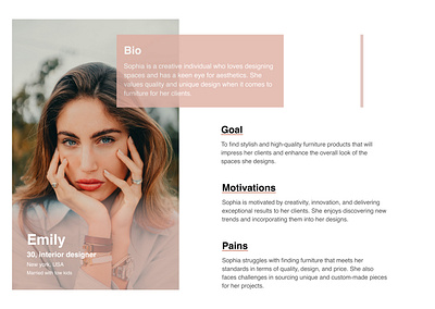 User persona graphic design ui