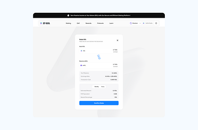 Stake Solana - Preview Token blockchain crypto dashboard defi design review transaction solana stake solana stake token ui ui design web3 web3 design website website design