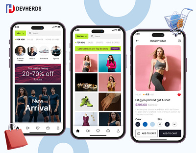 Ecommerce App Development Company | Devherds branding graphic design ui