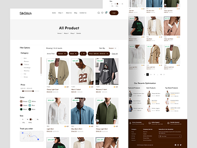 Ecommerce website Design UI catalogue page cloth cloth shop clothing website e commerce web ecommerce web ecommerce website fashion fashion website marketplace online store product design product list page shop shop page ui design uiux web design website design