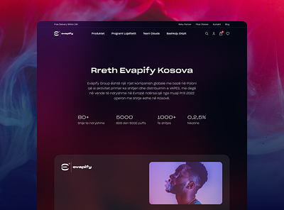 About us page about us colorful creative dark gradient modern typography uxui web design