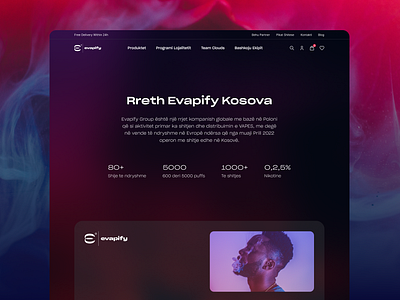 About us page about us colorful creative dark gradient modern typography uxui web design