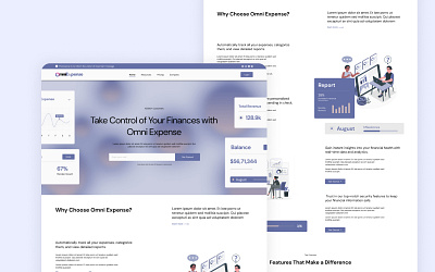 OmniExpense branding design graphic design illustration ui ux website