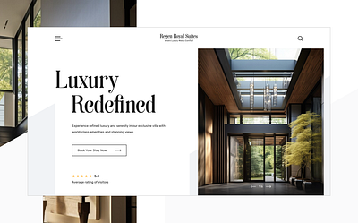 Luxury Hotel Website Design banner design figma hero section design homepage design landing page design luxury hotel ui ui design web design