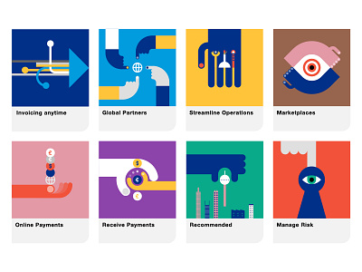 PayPal Business branding fintech iconography infographic