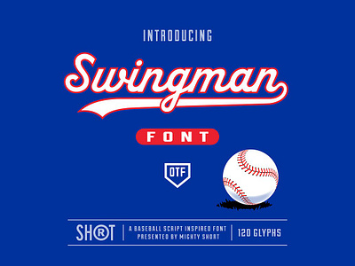 Swingman Font baseball font script font sport font sport script sports typeface vintage font vintage script vintage script font