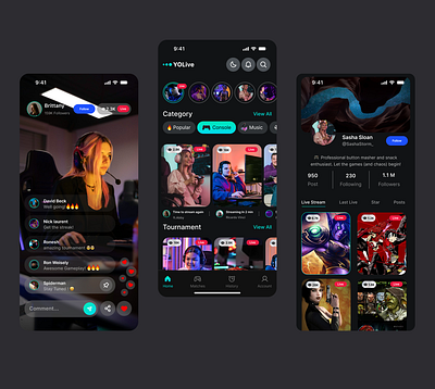 Mobile Gaming App 🚀 app design gaming app logo mobile app product design ui ux