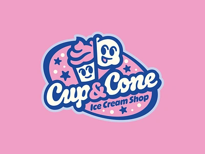 Cup&Cone - Ice Cream Shop branding character character design food ice cream ice cream shop logo design mascot mascot design restaurant visual identity