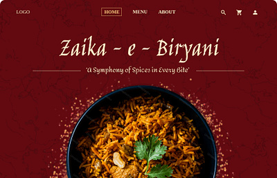 Biryani Website figma figma ui food ui landing page ui uiux web design