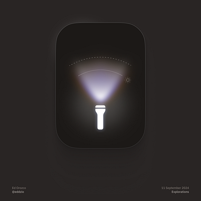 Study of the iOS flashlight dynamic island figma flashlight ios ui