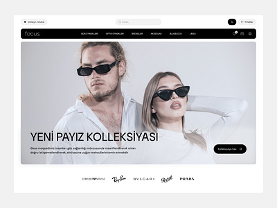 Enjoy the clean design crafted for the optical company. glassess landing optics ui ux website