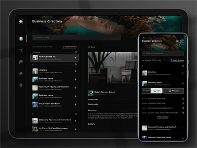 Business Directory Web + Mobile App mobile first