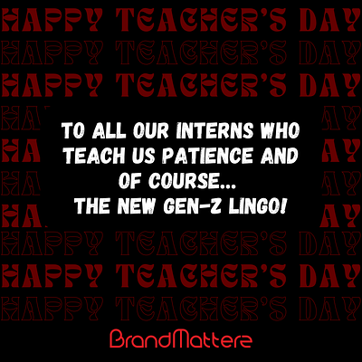 Happy Teacher's Day Creative From BrandMatterz advertising branding brandmatterz brandmatterz pune creative ideas for teachers day design graphic design guru happy teachers day marketing social media social media creatives teachers day teachers day creatives teachers day post teachers day social media post