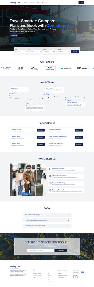 Booking site for travel booking design modern design responsive design ui uiux uiux design website
