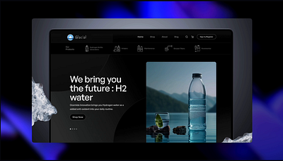 Sleek Landing Page concept for Glacial landi landing page uidesign website