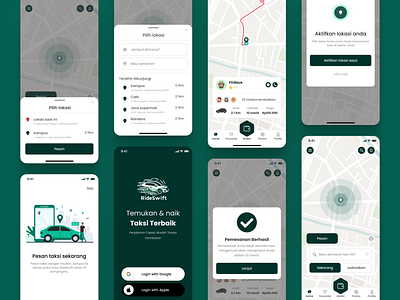 RideSwift - Seamless Taxi Booking Experience app design application booking app business delivery driver gojek grab ios design mobile design online deliver passenger ride booking ride sharing app taxi app taxi booking taxi online uber