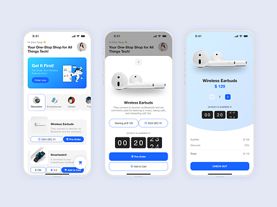 #DailyUI: Day 75 - Pre-Order app branding consumer electronics dailyui design ecommerce illustration logo mobile online shopping order pre order product page smart home devices smartphones smartwatches ui ux wearables web