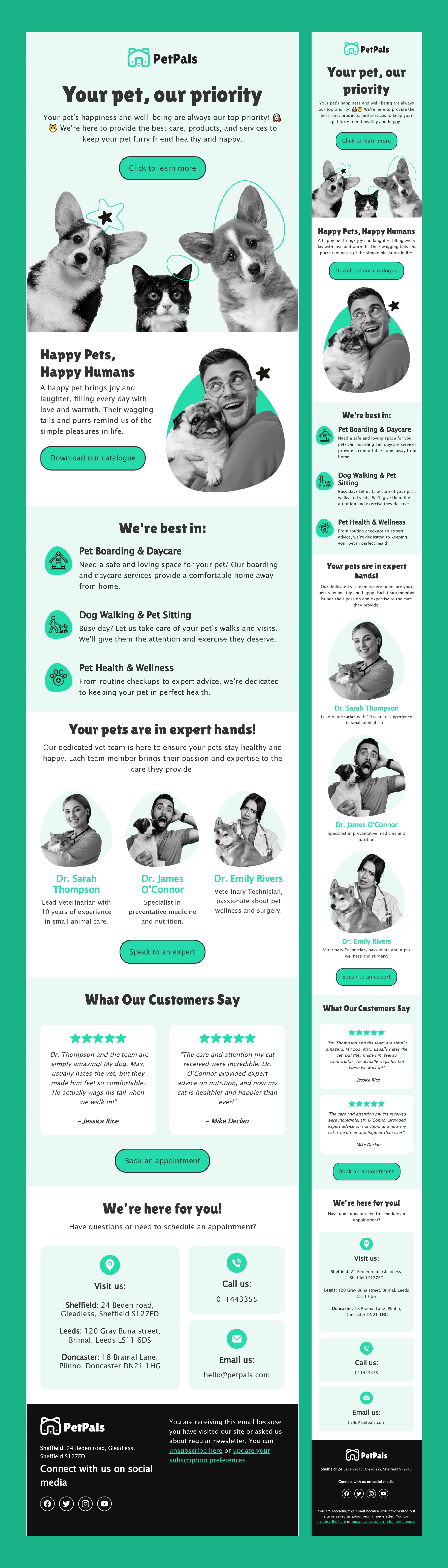 PetPals email design email designs email template email templates medical email designs medical email template pet email vet vet email vet email template vetinary vetinary email design