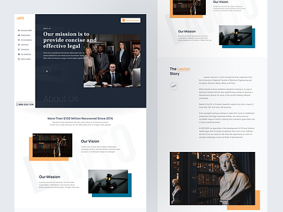 Lawto - Law Firm About Us Page about us agency b2c clean company dipa inhouse landing page law law firm legal website minimal modern site startup ui web web design website