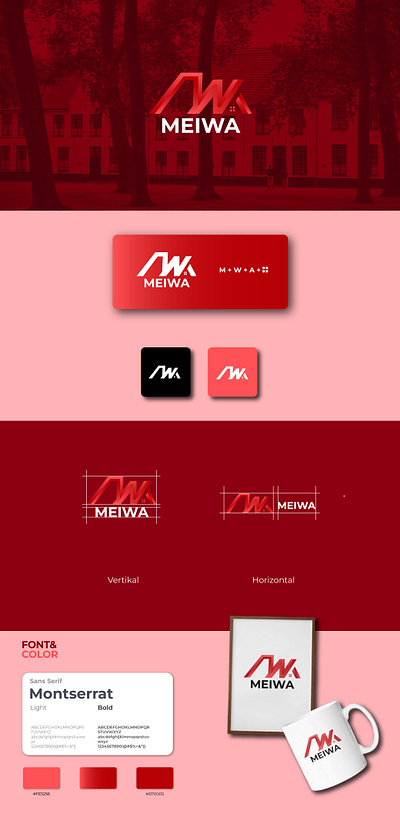 modern minimalist business logo design modern minimalist - MEIWA