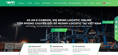 Thiết kế website logistic WR1 logistic web maydesign thiet ke web thietkecotam ui web design website