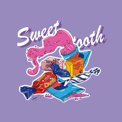 Sweet tooth / T-shirt illustration art branding design graphic design illustration illustrator poster procreate ui vector