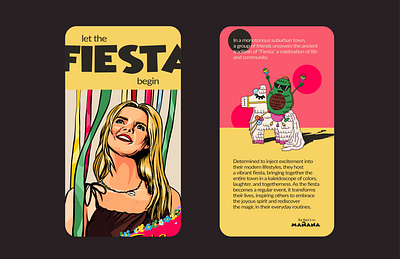 FIESTA / app illustration app art branding design illustration illustrator landing procreate ui vector