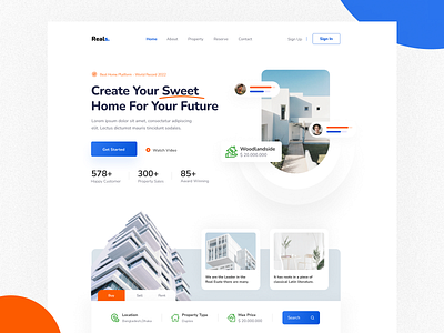 Real Estate building buy cotage dollar figma home house illustration real esate sell ui ux website website design