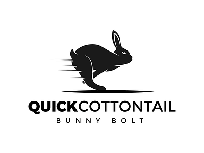 QUICKCOTTONTAIL logo bird logo branding bunny design graphic design illustration logo logorabbit rabbit vector