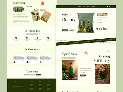 Beauty Website UI Design beauty website beauty website landing page design figma designer figma website designer landing page product design skincare website ui uiux uiux designer user experience user interface ux uxui uxui designer webdesign website website design website designer