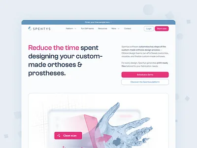 Spentys Website Rebrand 3d clean dark darkmode desktop graphic design illustration medical mobile orthesis ui ux web webdesign website
