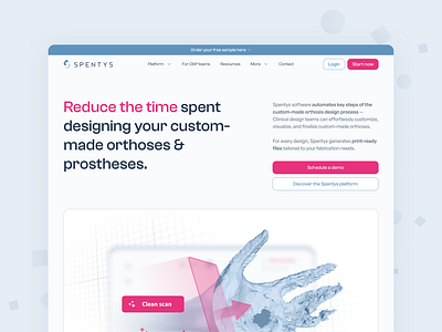 Spentys Website Rebrand 3d clean dark darkmode desktop graphic design illustration medical mobile orthesis ui ux web webdesign website