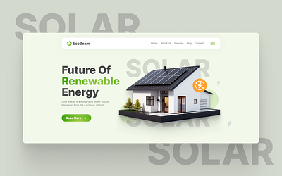 Solar Web design brand website solar solar web ui ux web design website hero