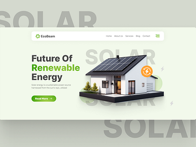 Solar Web design brand website solar solar web ui ux web design website hero