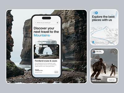 Modern iOS Travel App UI Design app design graphic design interface ios app ios travel app journey mobile app mobile app design tourism travel app travel app design travel app ui travel service traveling trip planer trip planner ui ux webdesign