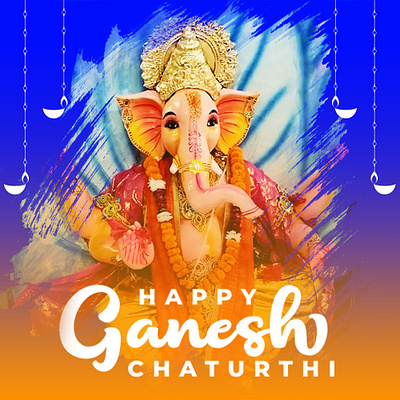 Ganesh Chaturthi Greeting design graphic design typography