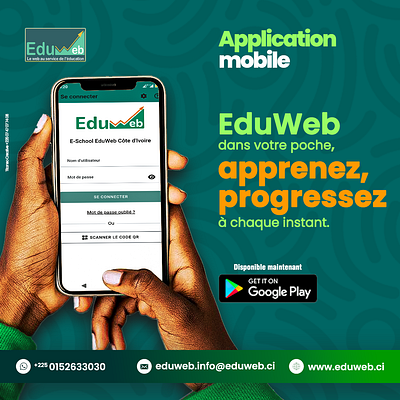 App promo for EduWeb.ci app graphic design social media