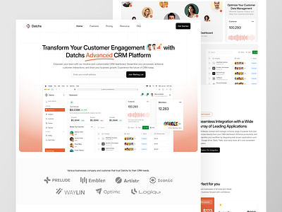 Datchs CRM - SaaS Landing Page clean clean design crm crm landing page crm website customer customer relationship management design landing page management relationship saas ui ui design ux website