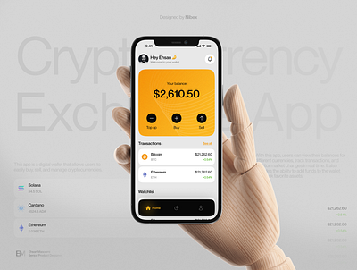 Cryptocurrency Exchange App Concept 👀 crypto cryptocurrency exchange exchange app ui