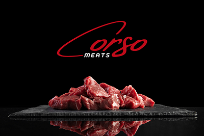 Corso Meats branding logo meat shop packagi packaging design ui web design