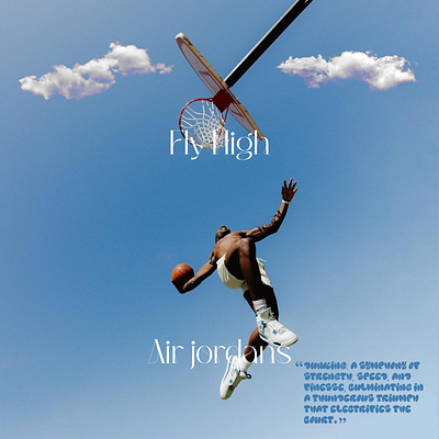 Fly High. Air Jordan poster. figma graphic design