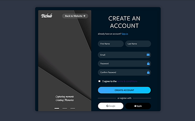 Sleek Modern Registration Form dailyui design modern responsive sleek ui ux