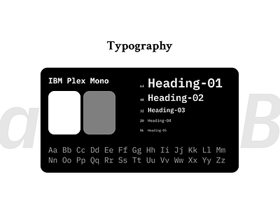 Typography Exploration design system font design ibm font monochrome typography ui