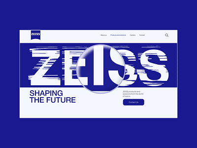 ZEISS | Corporate website redesign animation motion graphics redesign ui uprock website